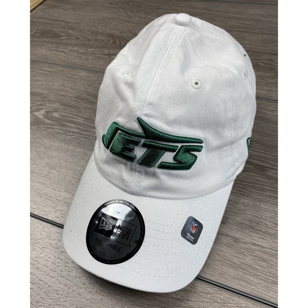 New Era NFL New York Jets Adjustable Strapback Logo Cap White OSFM